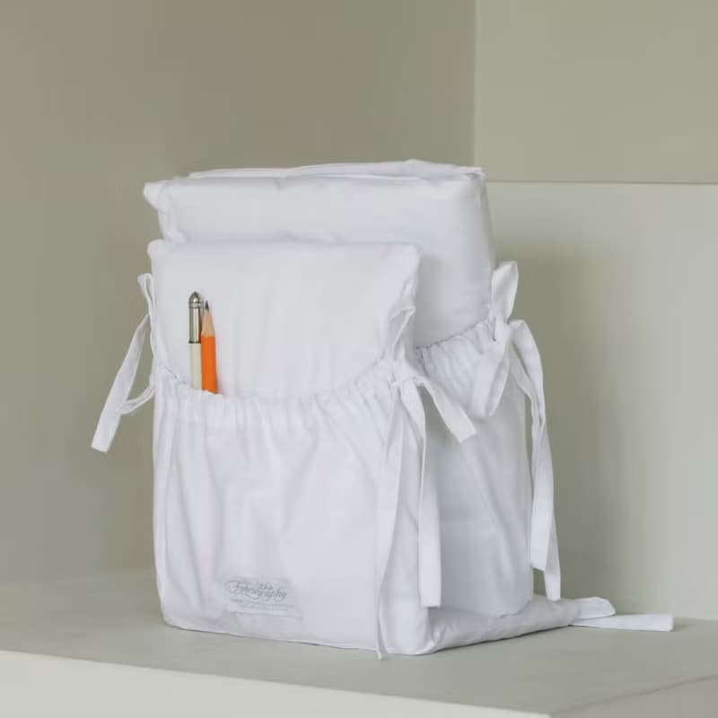 fabric bookend white (book lover edition)