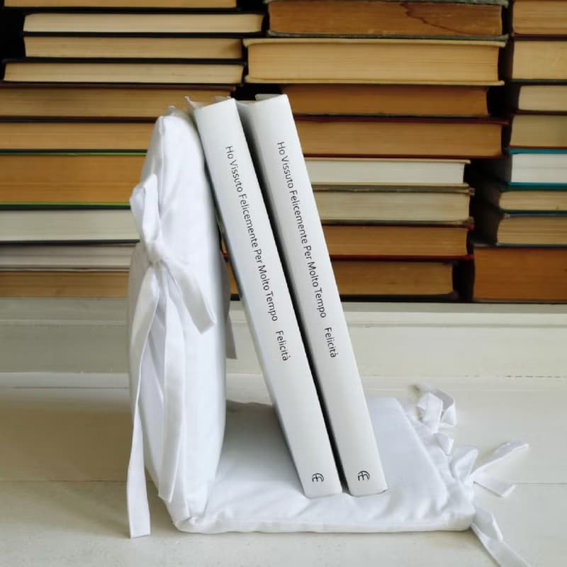 fabric bookend white (book lover edition)
