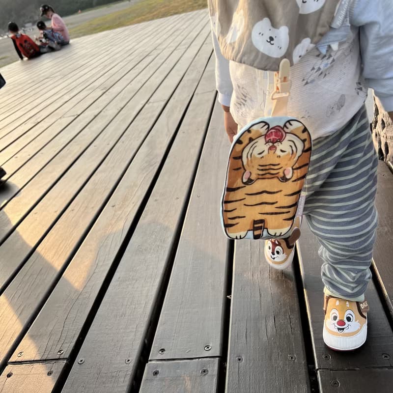 【小熊比比】萌萌虎十重紗手帕夾口水巾禮物組