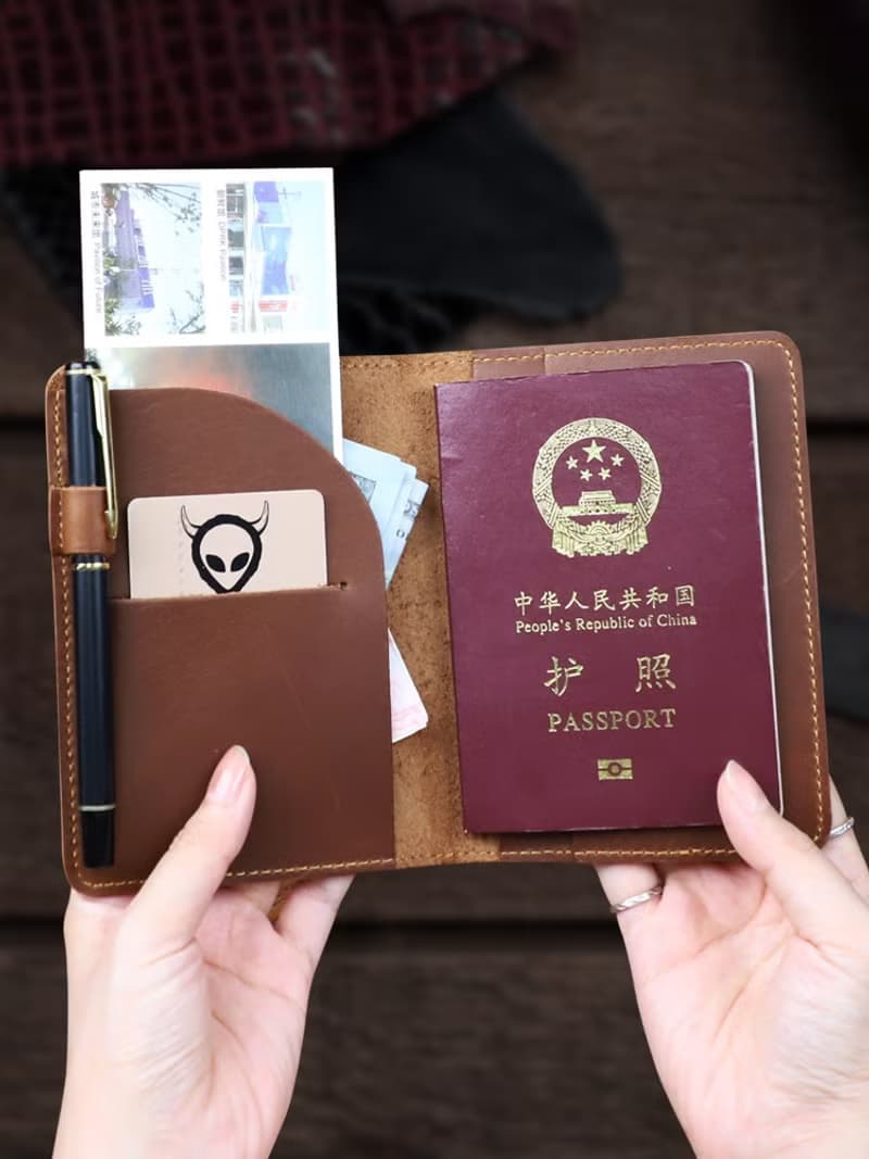 瘋馬皮護照夾 手工真皮護照套 旅遊畢業季