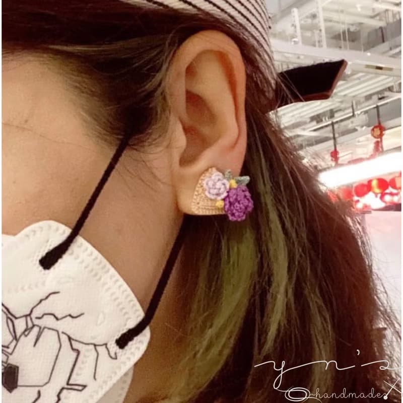 玫瑰系列 - 三角款式 - 純人手鈎織編織