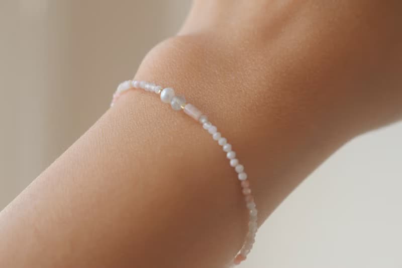 手鍊 蛋白石 光譜石 珍珠 天然石 - 樹枝 -