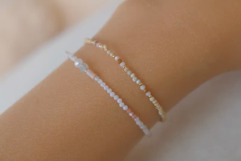 手鍊 蛋白石 光譜石 珍珠 天然石 - 樹枝 -