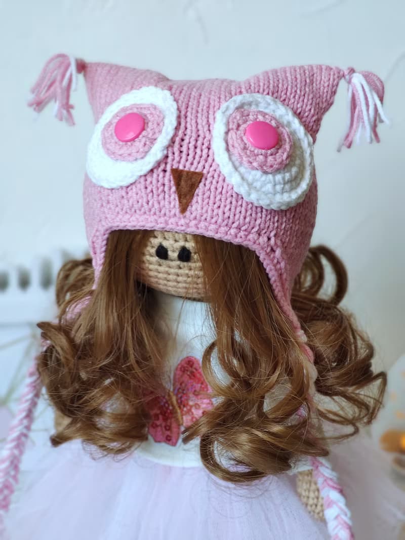 Crochet doll Amigurumi toy Owl lover gift Kids christmas gift girl Nursery decor