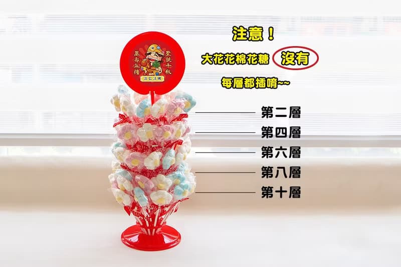 祝壽糖果塔 棒棒糖塔 神明聖誕生日糖果架 供桌佈置 需DIY組裝