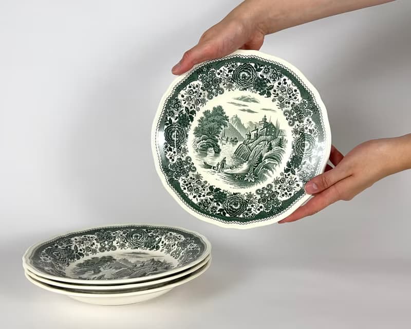 Villeroy & Boch 布爾根蘭湯義大利麵洋裝綠邊湯碗沙拉洋裝