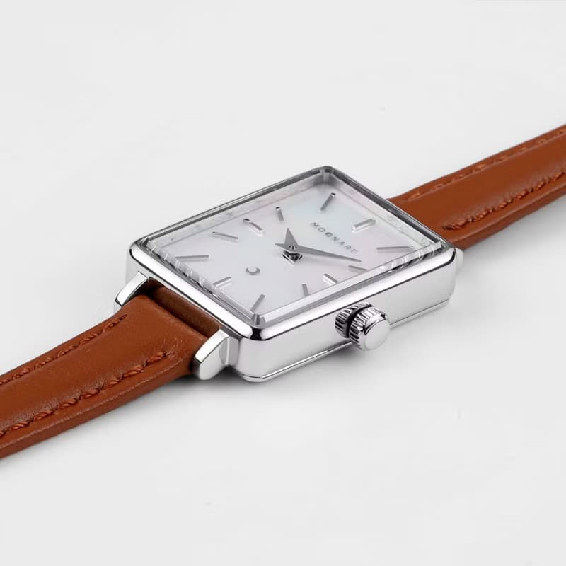 【MOONART】方型手錶 夢幻系列-天鵝 女裝手錶 珍珠貝藝術手錶