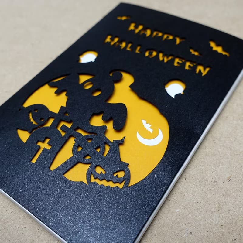 Wow會說話的萬聖節卡片Halloween-鏤空切割-錄音卡片 驚喜禮物