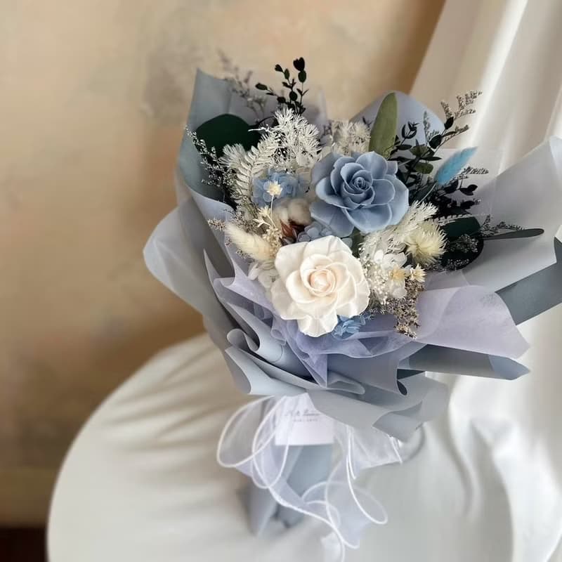 【遇見恆久】晨曦花語永生玫瑰花束 情人節花束 含盒 共3款