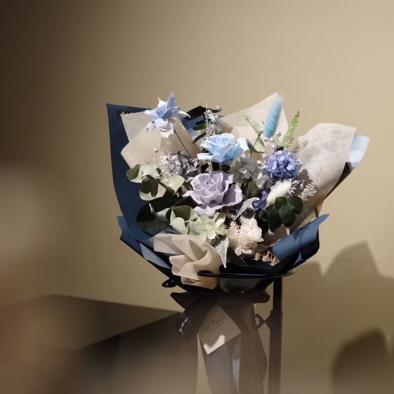 【遇見恆久】晨曦花語永生玫瑰花束 情人節花束 含盒 共3款