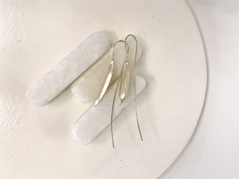 Rice husk Handmade Silver Earring (E0149)