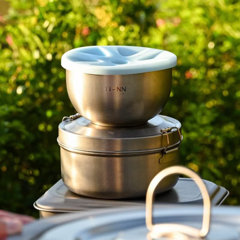 【惜物特惠-福利品】純鈦便當盒 鐵路便當盒組 台南車站驛-附網袋