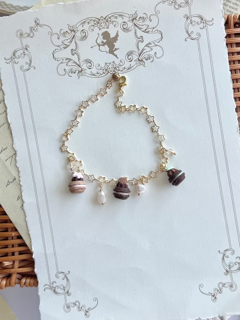 Chocolate Macarons Bracelet
