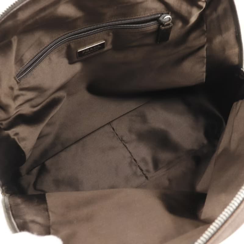 【日本直送】プラダ PRADA ミニボストン トートバッグ キャンバス 茶 レディース【中古】