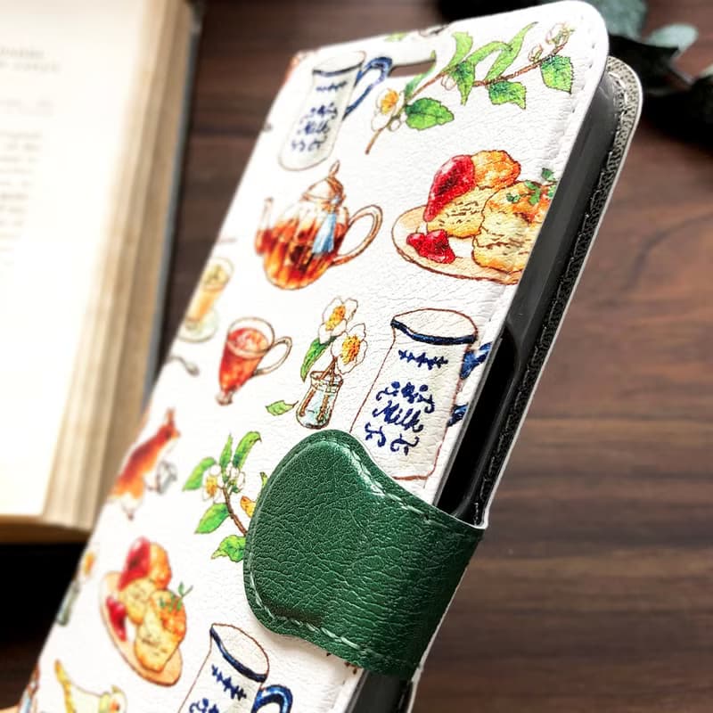 Milktea手帳型スマホケース 紅茶 iPhone Android