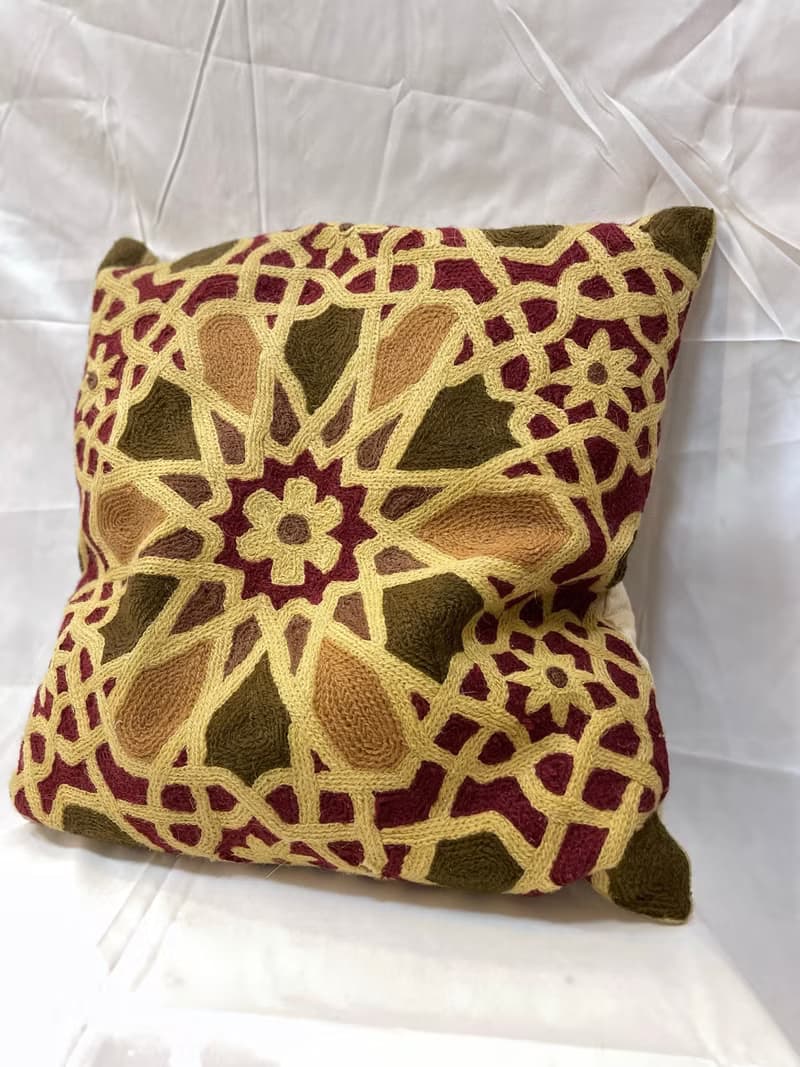 喀什米爾 手工刺繡 羊毛抱枕套2入組 - 多種款式