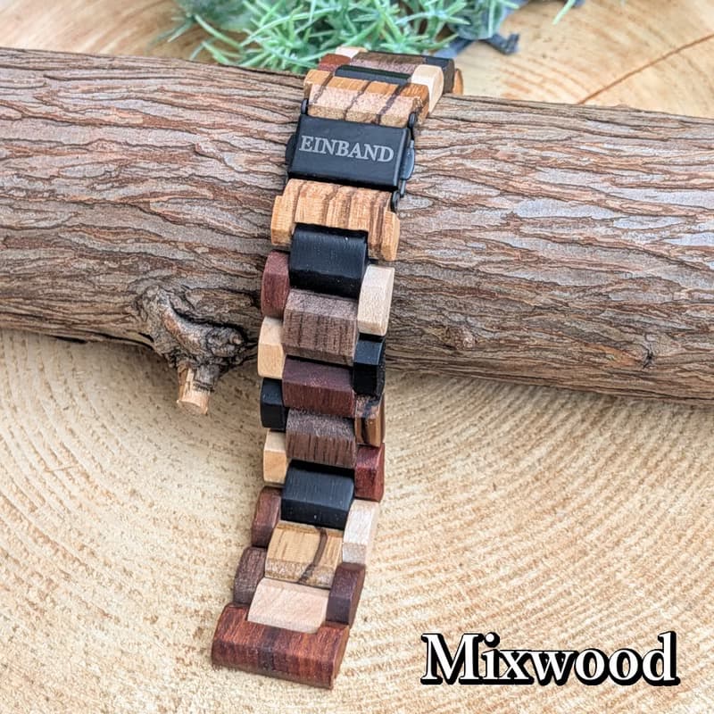 【木製腕時計バンド】EINBAND 腕時計 20mm幅専用 天然木バンド スマートウォッチ対応