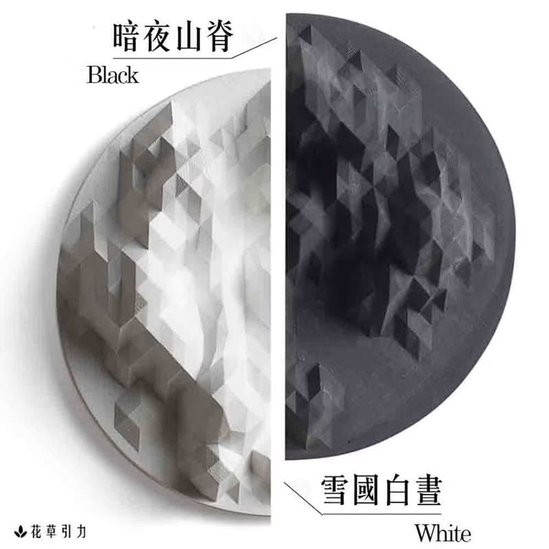 洛磯山脈|矽藻土原木擴香石 -黑夜版