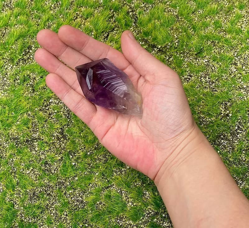 彩紅紫晶骨幹權杖水晶 冥想 療癒 避邪化煞 吸收負能量 快速出貨
