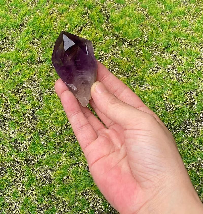 彩紅紫晶骨幹權杖水晶 冥想 療癒 避邪化煞 吸收負能量 快速出貨