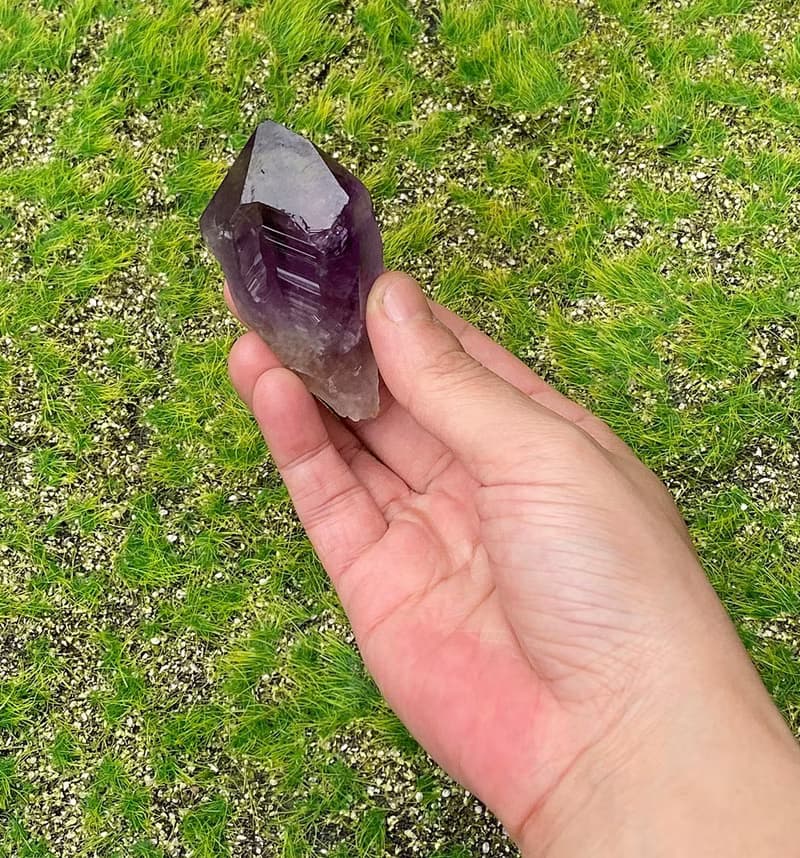 彩紅紫晶骨幹權杖水晶 冥想 療癒 避邪化煞 吸收負能量 快速出貨