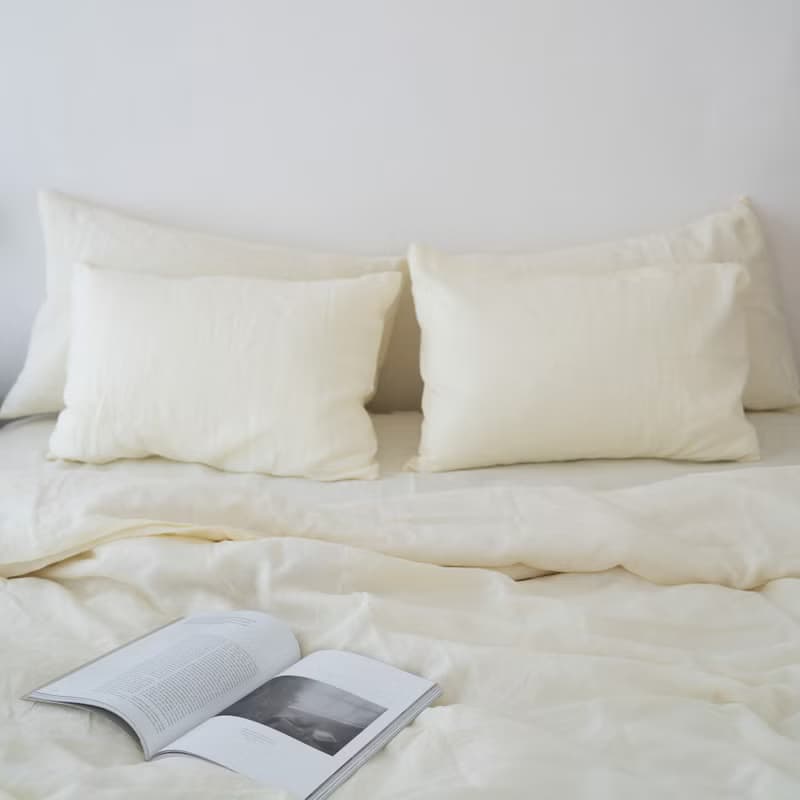 Ivory linen duvet cover / Softened linen / Comforter cover / Quilt cover