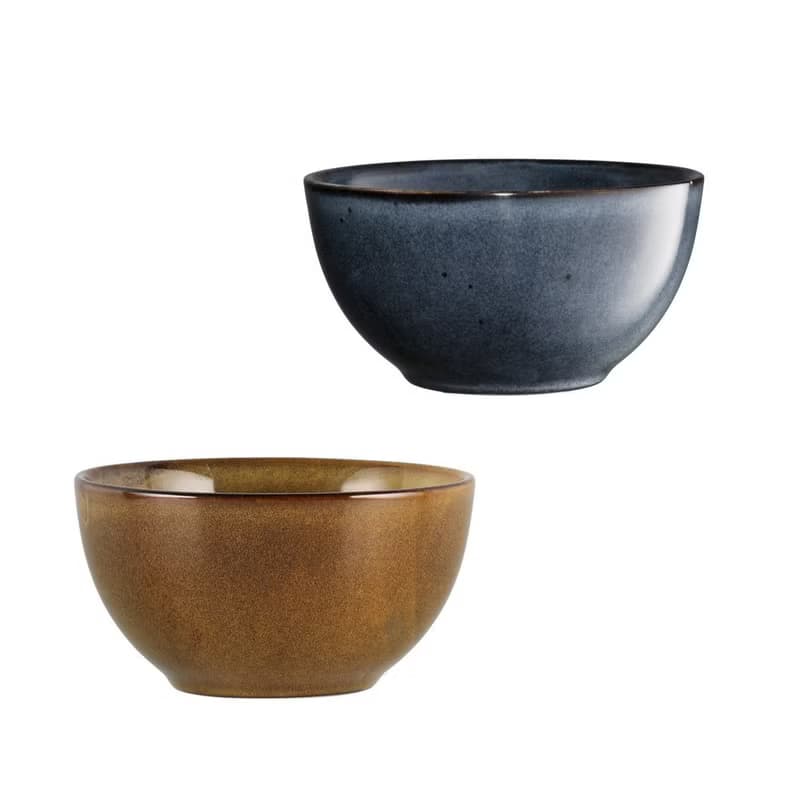 芬蘭設計餐廚/釉彩餐碗/14cm/藍灰/琥珀