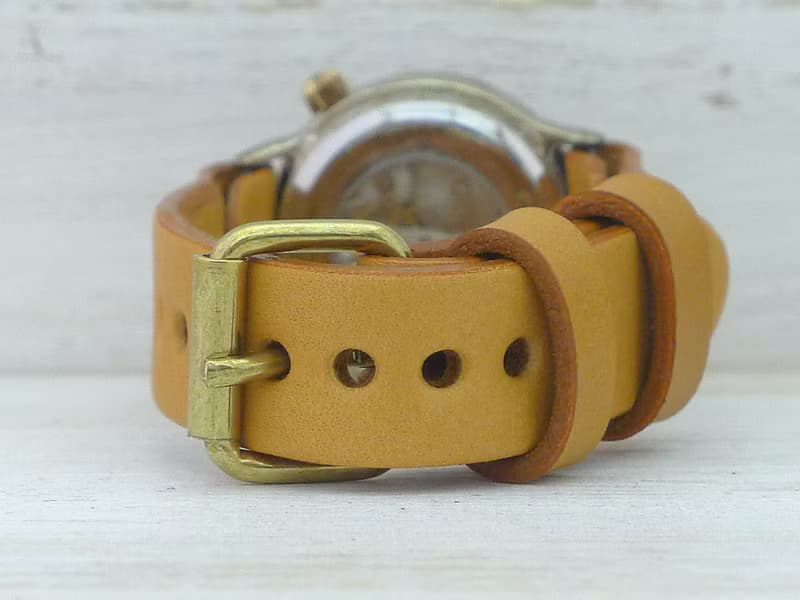 手作り腕時計 BHW068 ノーマルベルト 33mm手巻きBrass ローマ数字インデックス
