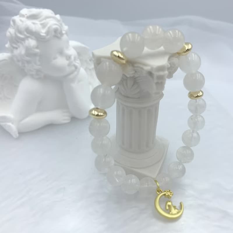 藍月之約 / 月光石 藍針水晶 水晶手鍊