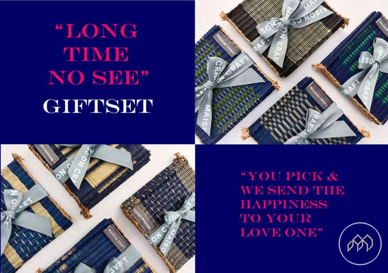 Set 8 Blue Green glass coaster Housewarming Gifts, hot pot natural woven trivet