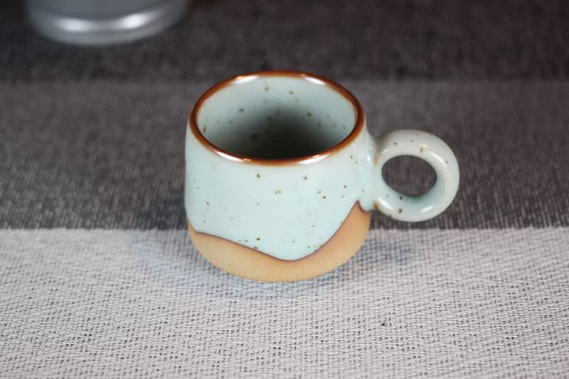 【母親節禮物】80ml 半山水 鐵斑汝窯 咖啡杯 自然釉小緣杯 台灣