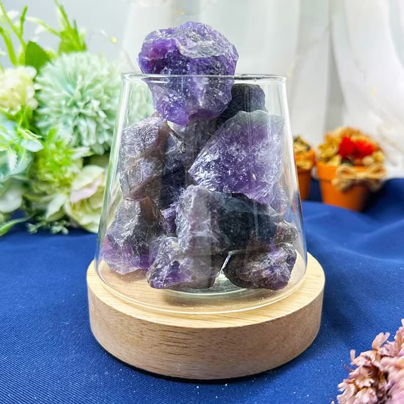 【MU工坊】深紫水晶擴香石/水晶擴香燈/碎石/室內香薰/淨化小