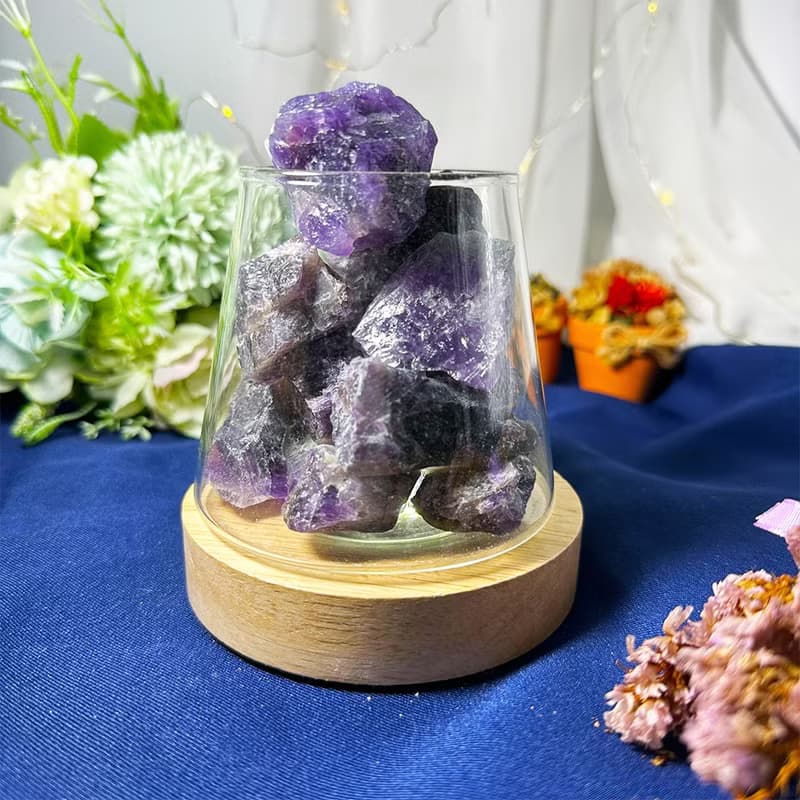 【MU工坊】深紫水晶擴香石/水晶擴香燈/碎石/室內香薰/淨化小