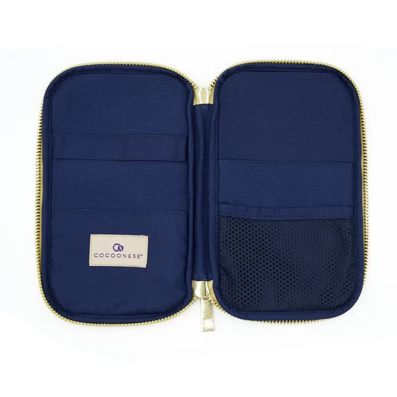 【新加坡製】拉鍊護照 收納包 - 扇宇 藍