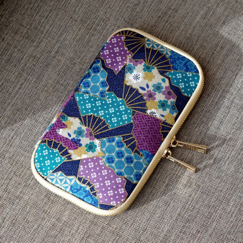 【新加坡製】拉鍊護照 收納包 - 扇宇 藍