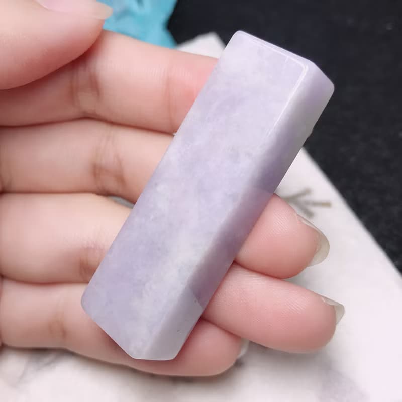 紫羅蘭翡翠印章 | 天然緬甸玉A貨翡翠 | 送禮