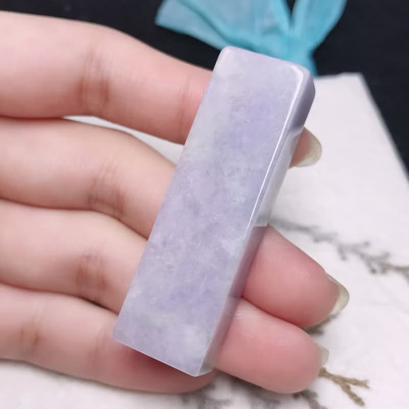 紫羅蘭翡翠印章 | 天然緬甸玉A貨翡翠 | 送禮