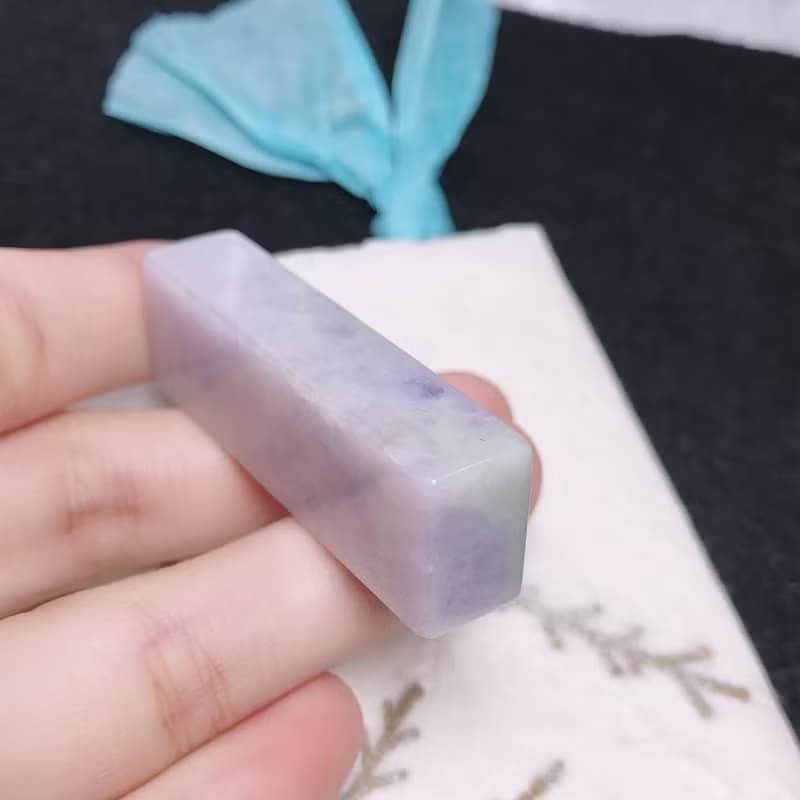 紫羅蘭翡翠印章 | 天然緬甸玉A貨翡翠 | 送禮