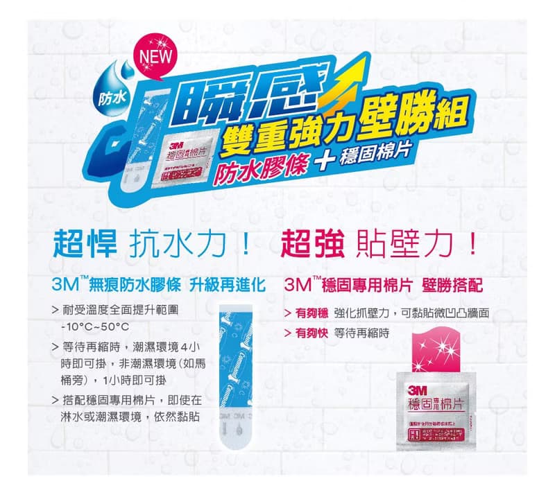 3M 17716 無痕極淨防水收納系列-吹風機收納架
