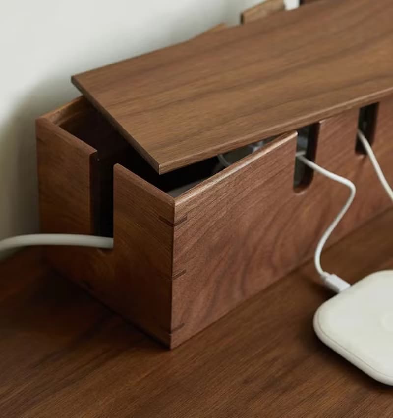 電源線收納盒 木質集線盒 數據線收納盒