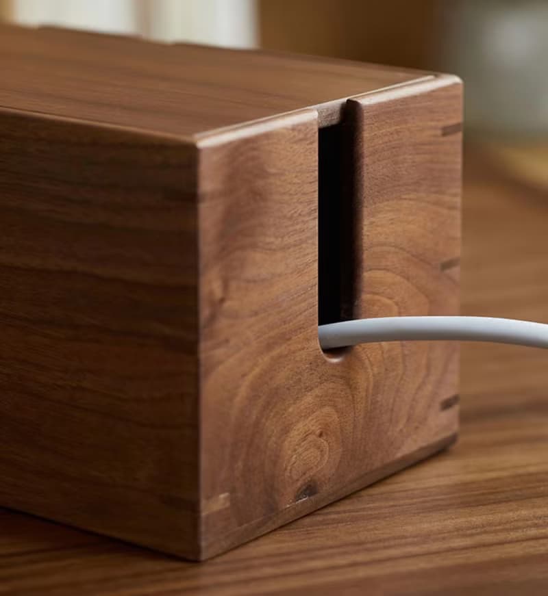 電源線收納盒 木質集線盒 數據線收納盒