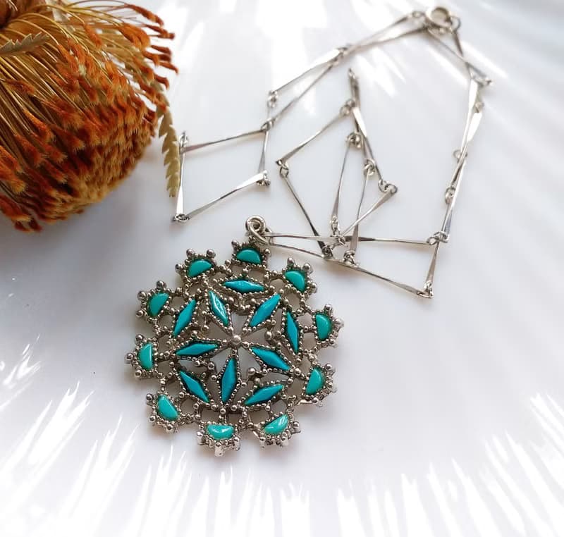 【西洋古董飾品】SOUTHWESTERN JEWELRY style 萬花筒項鍊