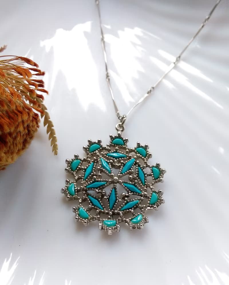 【西洋古董飾品】SOUTHWESTERN JEWELRY style 萬花筒項鍊