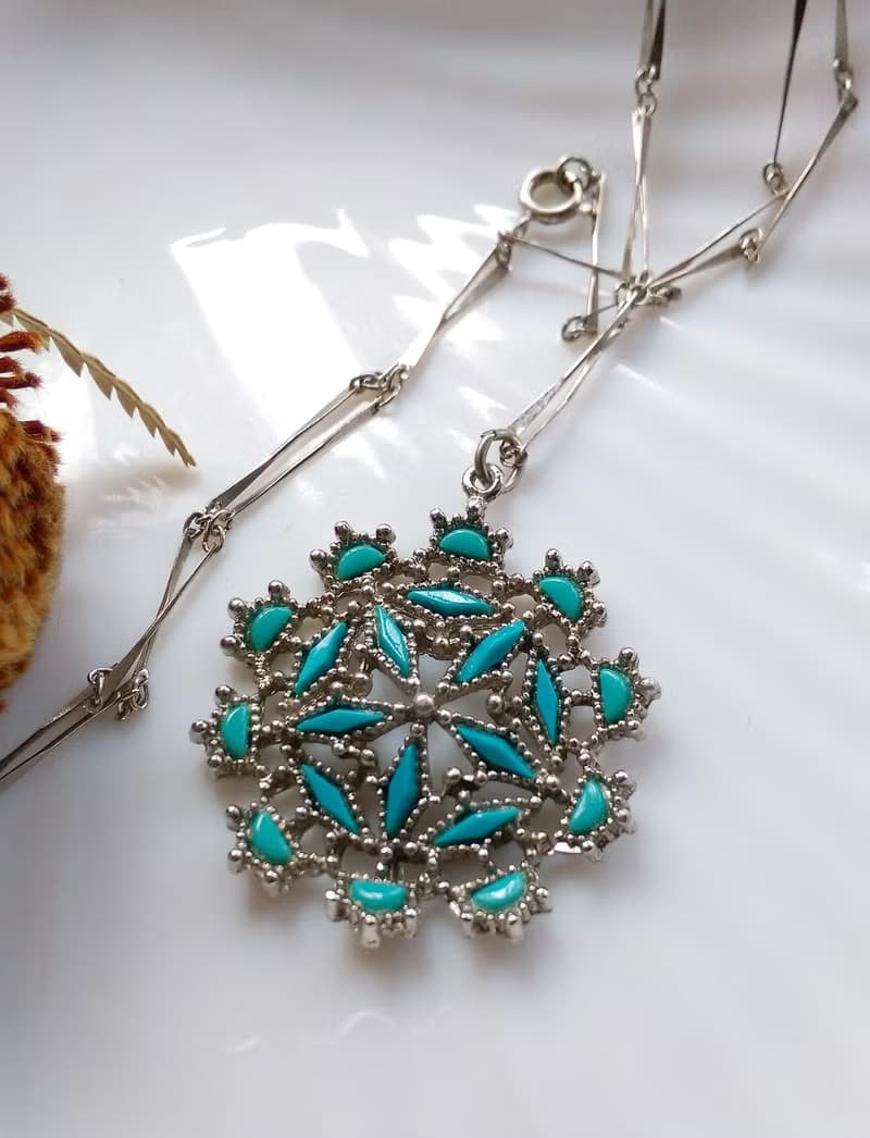 【西洋古董飾品】SOUTHWESTERN JEWELRY style 萬花筒項鍊