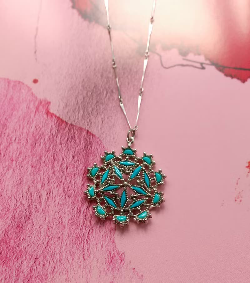 【西洋古董飾品】SOUTHWESTERN JEWELRY style 萬花筒項鍊