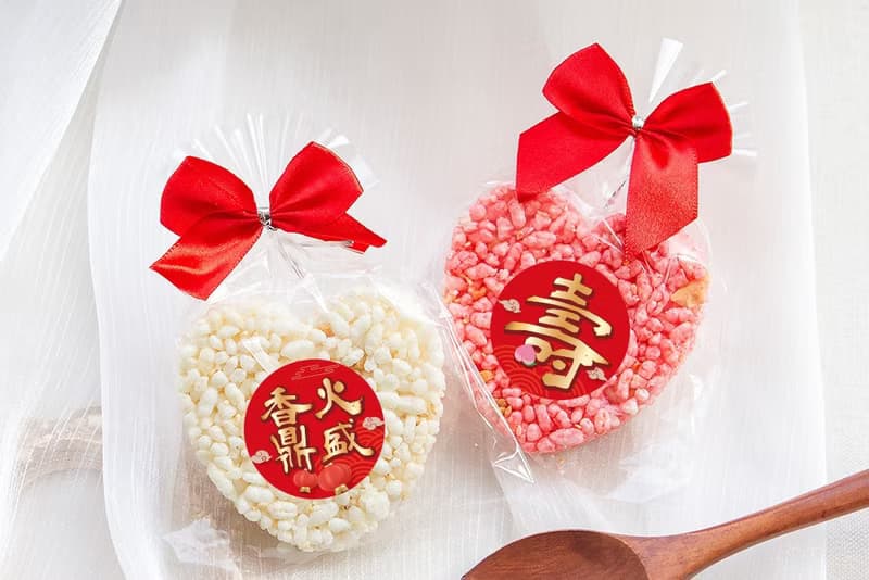 Q版神明祝壽 精巧單包裝 心型米香 (2口味可挑) 素食可 聖誕千秋