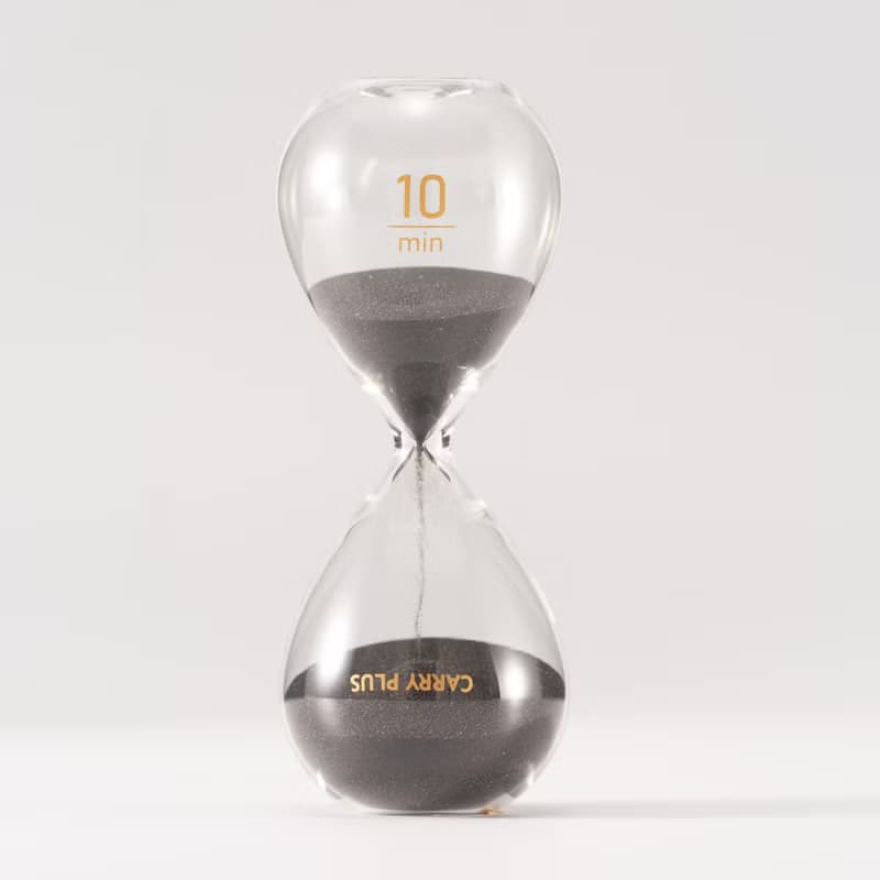CarryPlus 極簡美學10分鐘沙漏- 沉穩黑 10mins Timer
