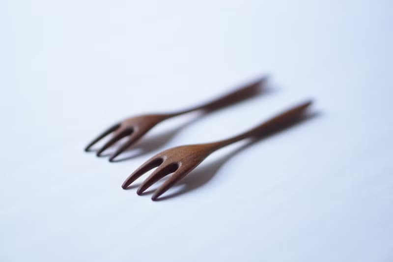 木のフォーク 小, ウォルナット