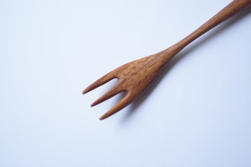 木のフォーク 小, ウォルナット