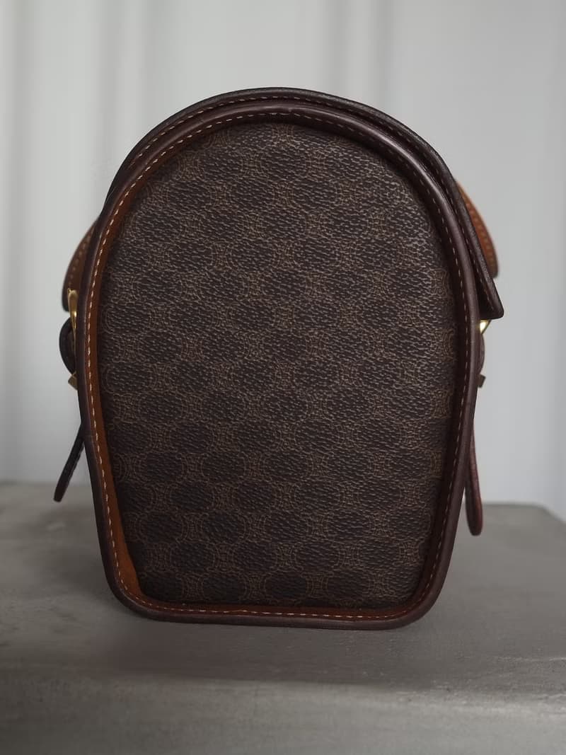 CELINE セリーヌ マカダム ハンドバッグ ブラウン ヴィンテージ